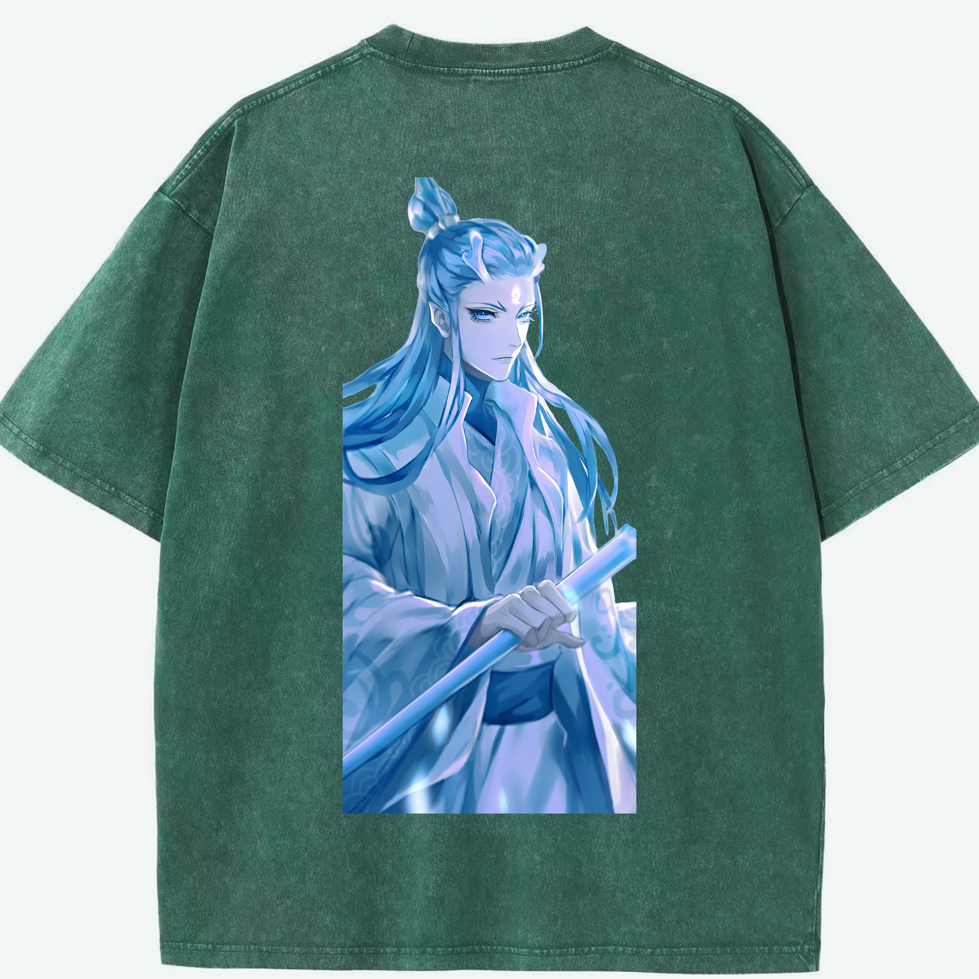 （画像用） Ne Zha 2 ナタ 魔童の大暴れ 綿100% ヴィンテージ風 半袖Tシャツ（背面プリント）